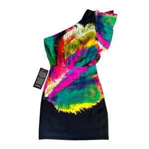 One shoulder Bebe cocktail dress